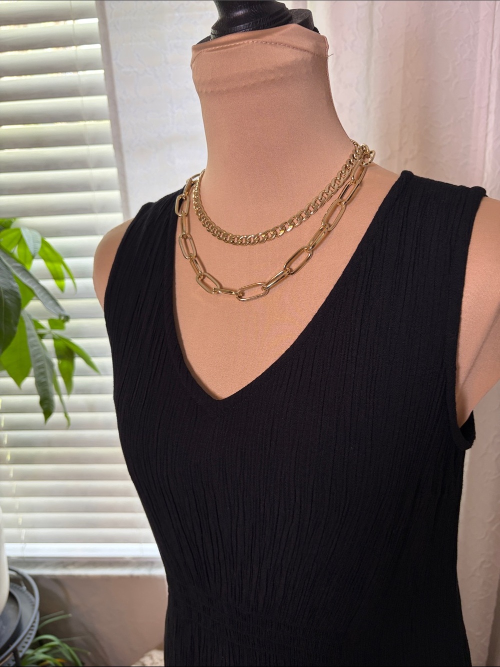 Soft Surroundings sleeveless maxi dress black crepe size petite extra small - Picture 2 of 9